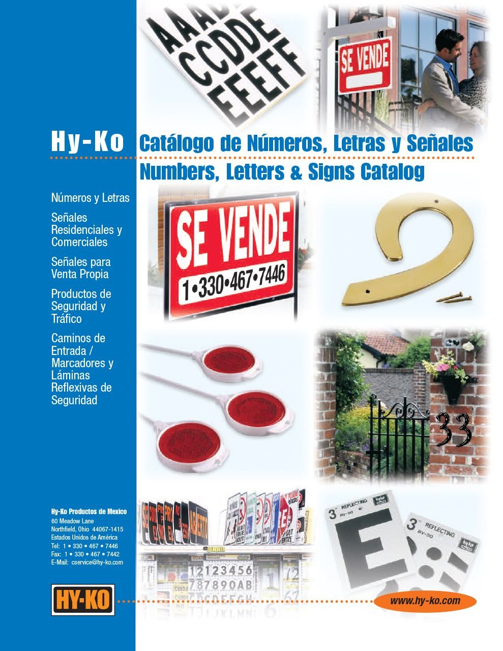 Numbers, Letters, and Signs Spanish Catalog