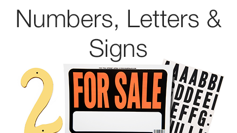 Numbers, Letters & Signs